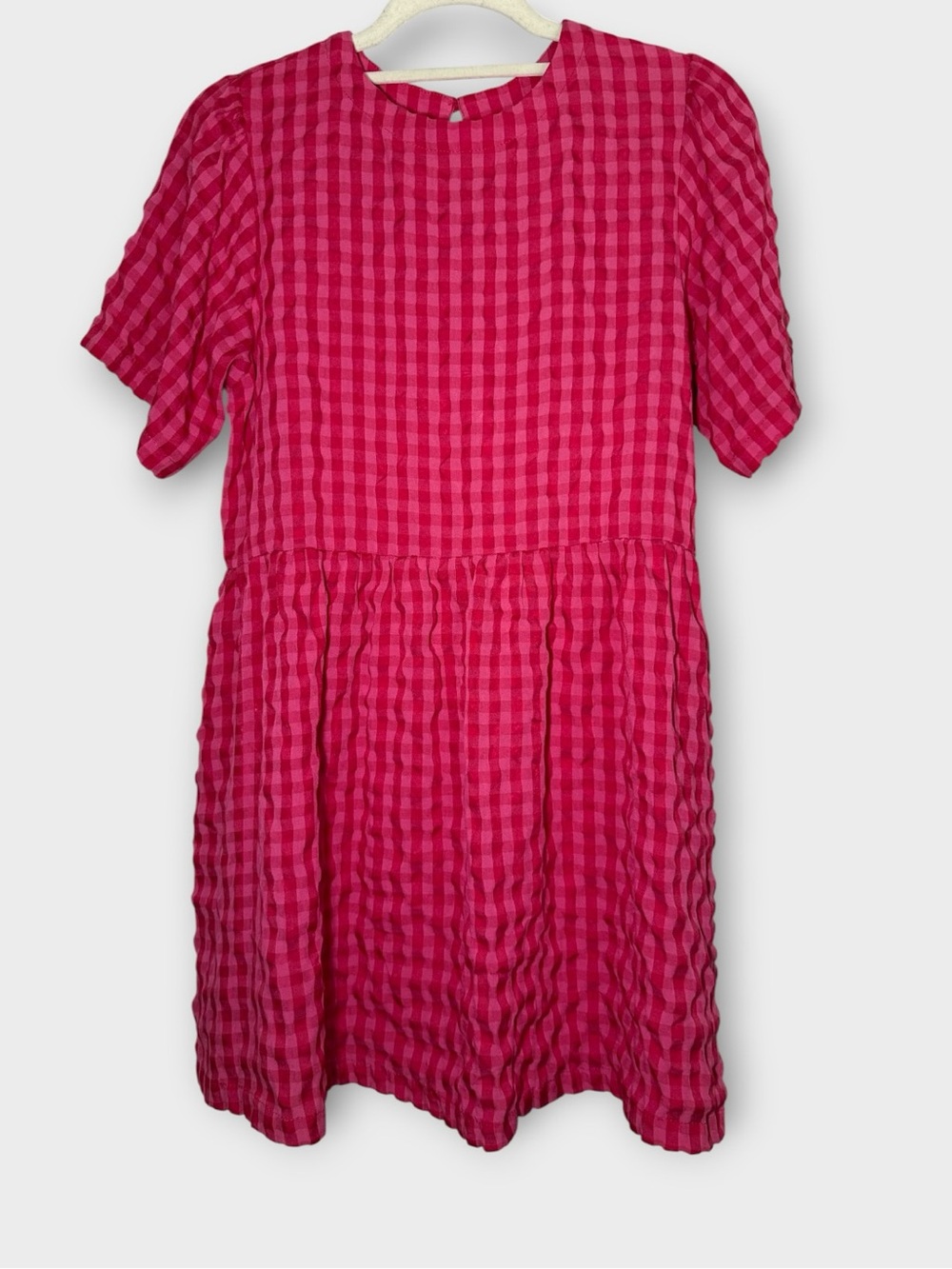 GUC Thing Between Bright Pink & Red Gingham Mini Dress | Small